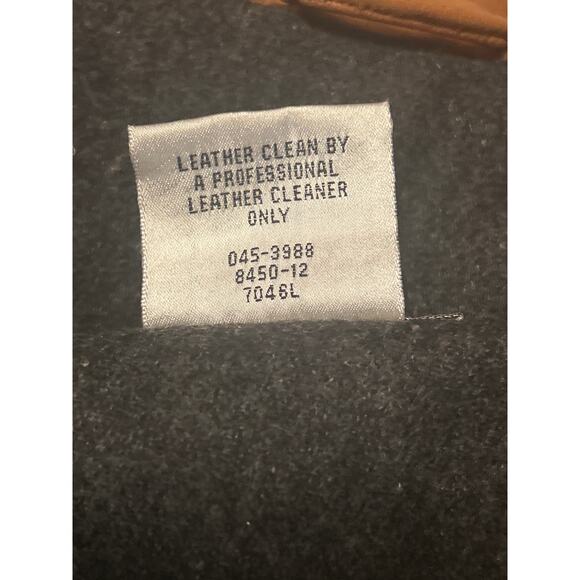 GUC Paradox Men's Brown Leather Suede Jacket Snaps and Zips in Front Size LT - Picture 5 of 7